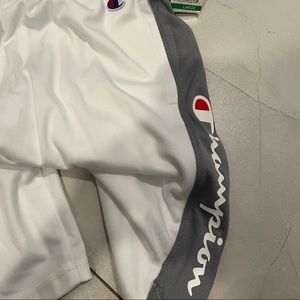 Champion white and gray basketball shorts in size Large with tags